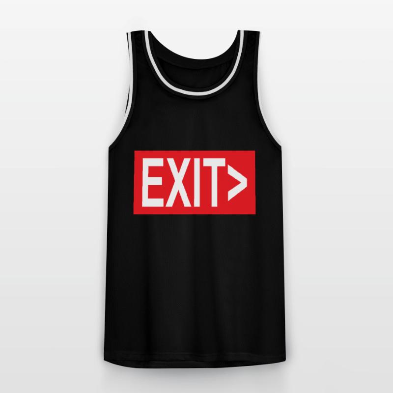 Exit / Exit / Emergency Exit Men's Basketball Jersey