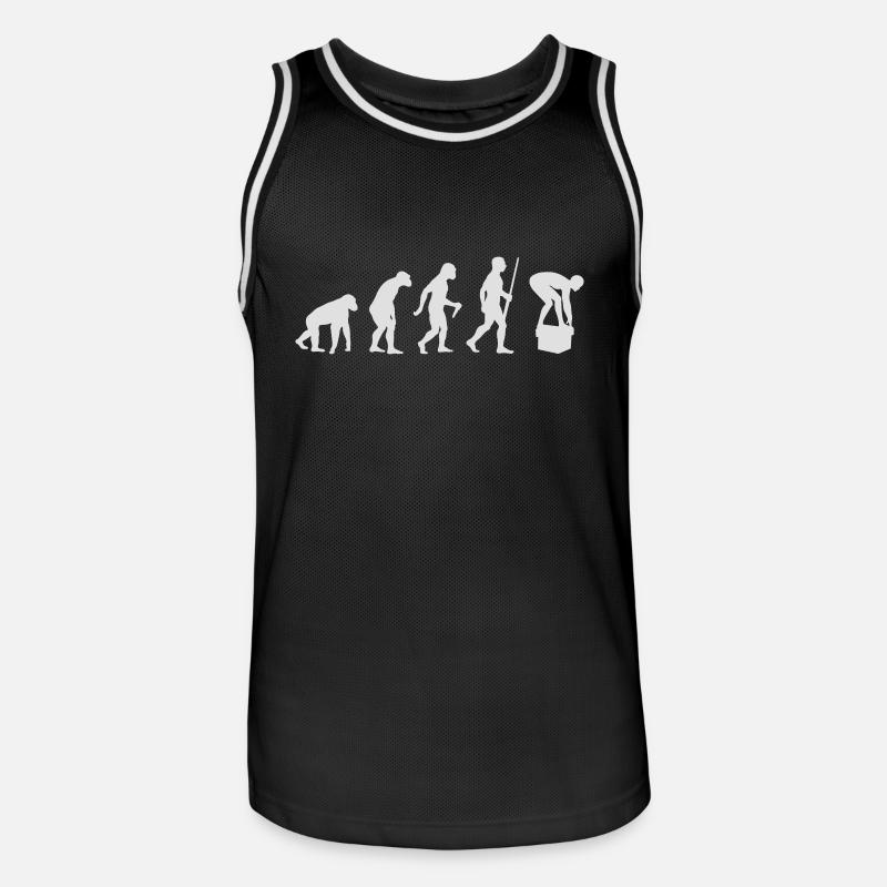 Swimming Evolution - Männer Basketball-Trikot - Schwarz/Weiß