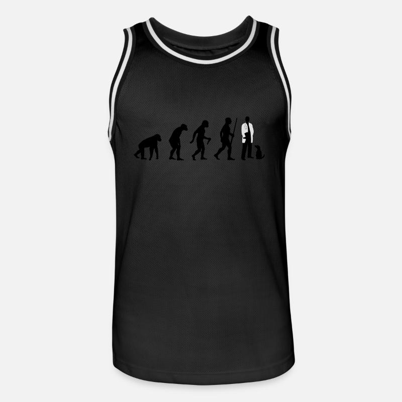 Tierarzt Evolution - Männer Basketball-Trikot - Schwarz/Weiß
