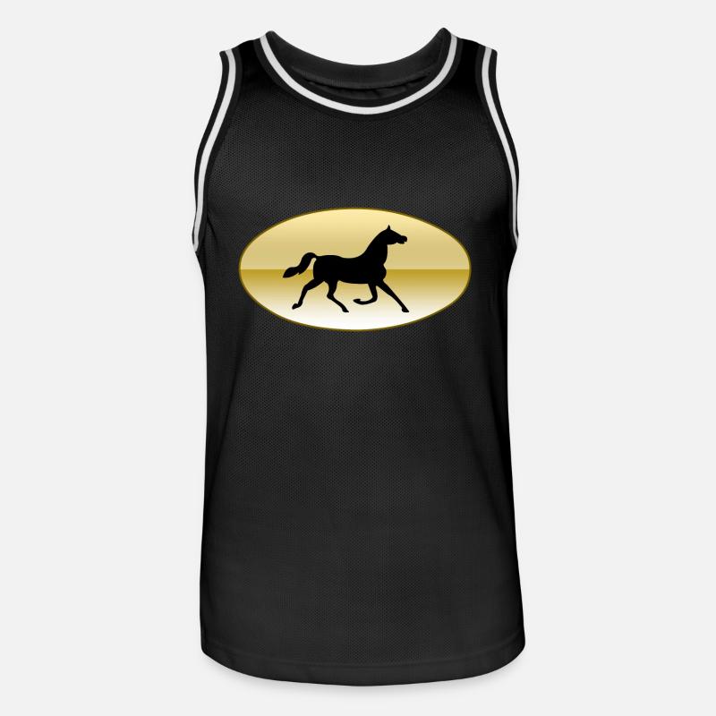 Cavallo - Maglia da basket per uomo - nero/bianco