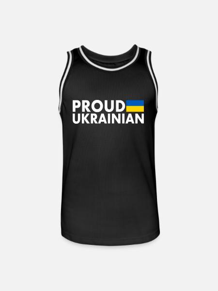 Proud ukrainian - Männer Basketball-Trikot - Schwarz/Weiß
