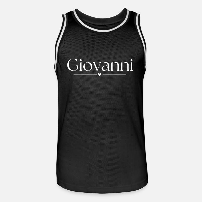 Giovanni - Maglia da basket per uomo - nero/bianco