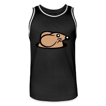 Maus Boden Loch Mauseloch Guckt Süß Lustig Comic - Männer Basketball-Trikot - Schwarz/Weiß - Vorne - AI Model Male 185 dark (185cm)