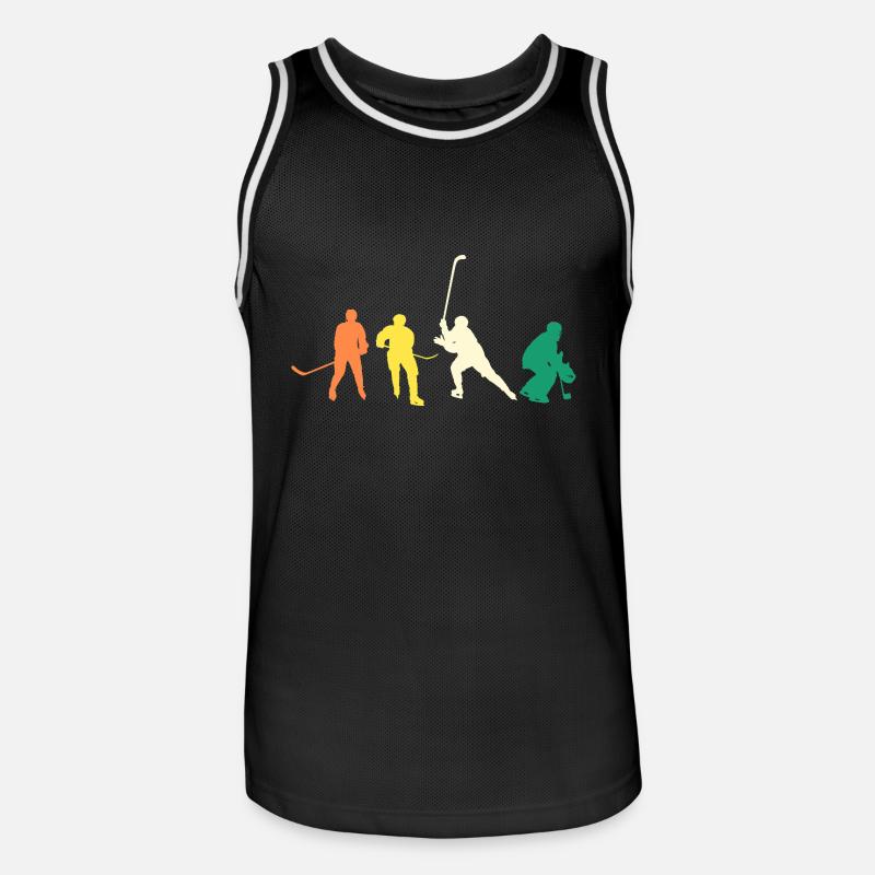 Eishockeyspieler Evolution Eishockey - Männer Basketball-Trikot - Schwarz/Weiß