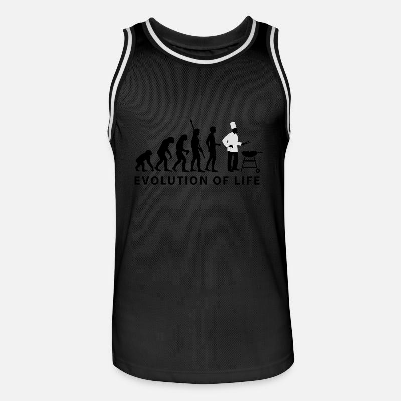 evolution_grill_e_2c - Maillot de basket Homme - noir/blanc