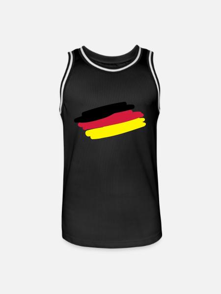 germany_flag_f3 - Maillot de basket Homme - noir/blanc