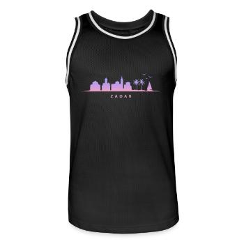 Croatia hrvatska kroatien hrv hr travel Zadar - Männer Basketball-Trikot - Schwarz/Weiß - Vorne - AI Model Male 185 dark (185cm)