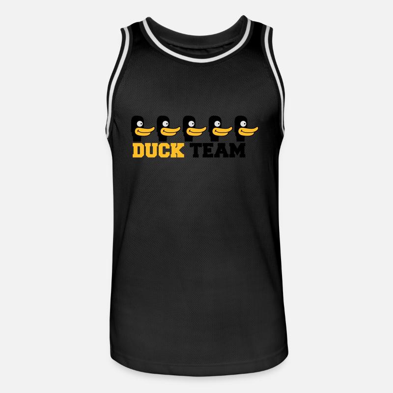 Duck Team - Männer Basketball-Trikot - Schwarz/Weiß