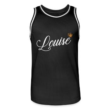 Louise Name für Frauen Kinder Kleinkinder - Louise - Männer Basketball-Trikot - Schwarz/Weiß - Vorne - AI Model Male 185 dark (185cm)