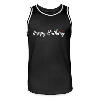Happy Birthday Favorite Person Birthday - Men's Basketball Jersey - black/white - Front - AI Model Male 185 dark (185cm)