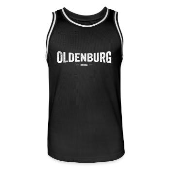 Oldenburg Original - Männer Basketball-Trikot - Schwarz/Weiß - Vorne - AI Model Male 185 dark (185cm)