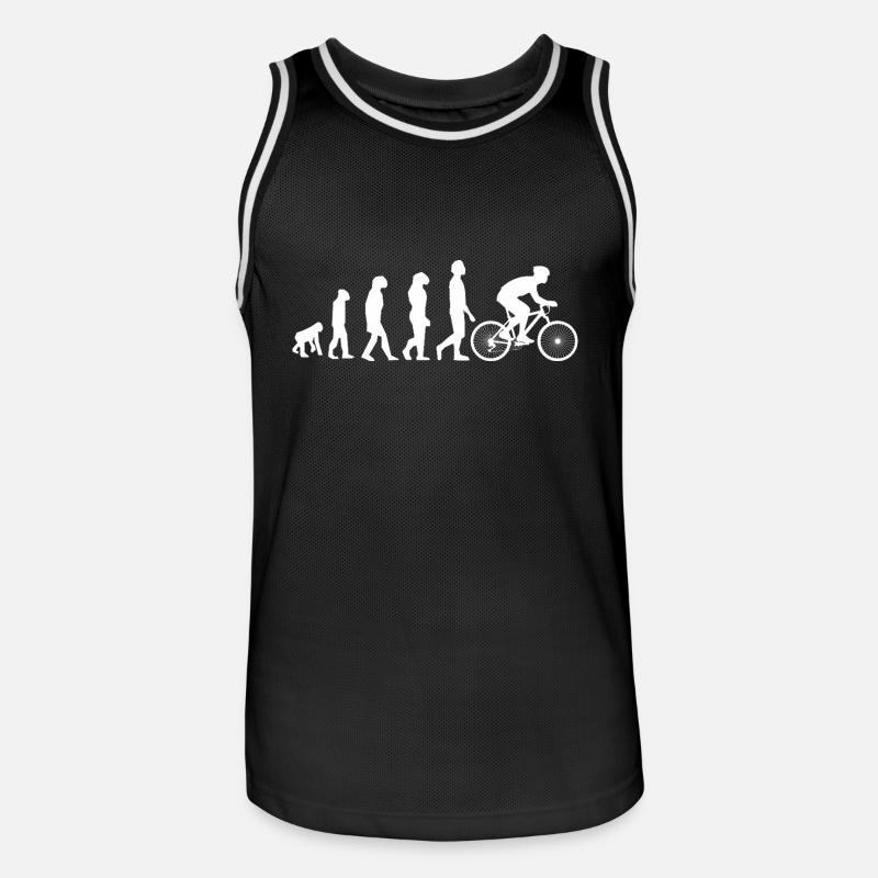 Evolution Bicycle / Cyclist - Men's Basketball Jersey - black/white