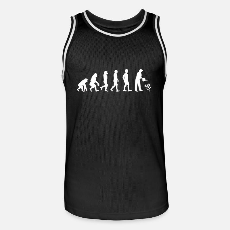 Evolution Gärtner weeiß - Männer Basketball-Trikot - Schwarz/Weiß