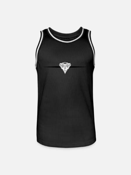 Hand Party Sign Line - Men's Basketball Jersey - black/white