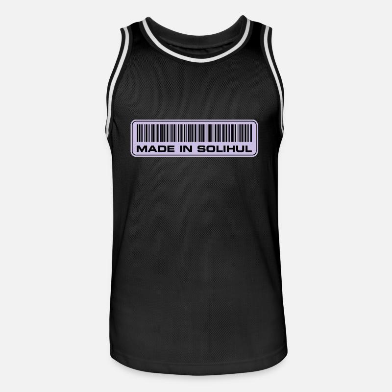 made-in-solihul-defender - Men's Basketball Jersey - black/white