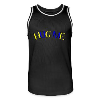 hug me - Männer Basketball-Trikot - Schwarz/Weiß - Vorne - AI Model Male 185 dark (185cm)
