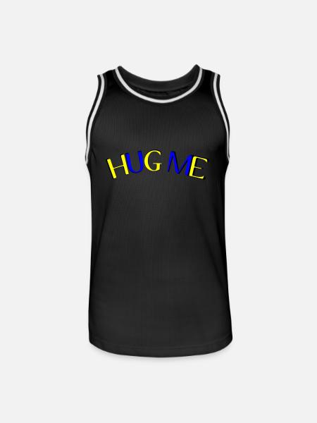 hug me - Men's Basketball Jersey - black/white