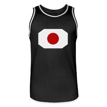 drapeau du japon - Maillot de basket Homme - noir/blanc - Devant - AI Model Male 185 dark (185cm)