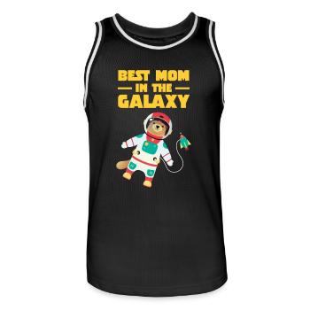 Best Mom In The Galaxy - Otter - Maillot de basket Homme - noir/blanc - Devant - AI Model Male 185 dark (185cm)