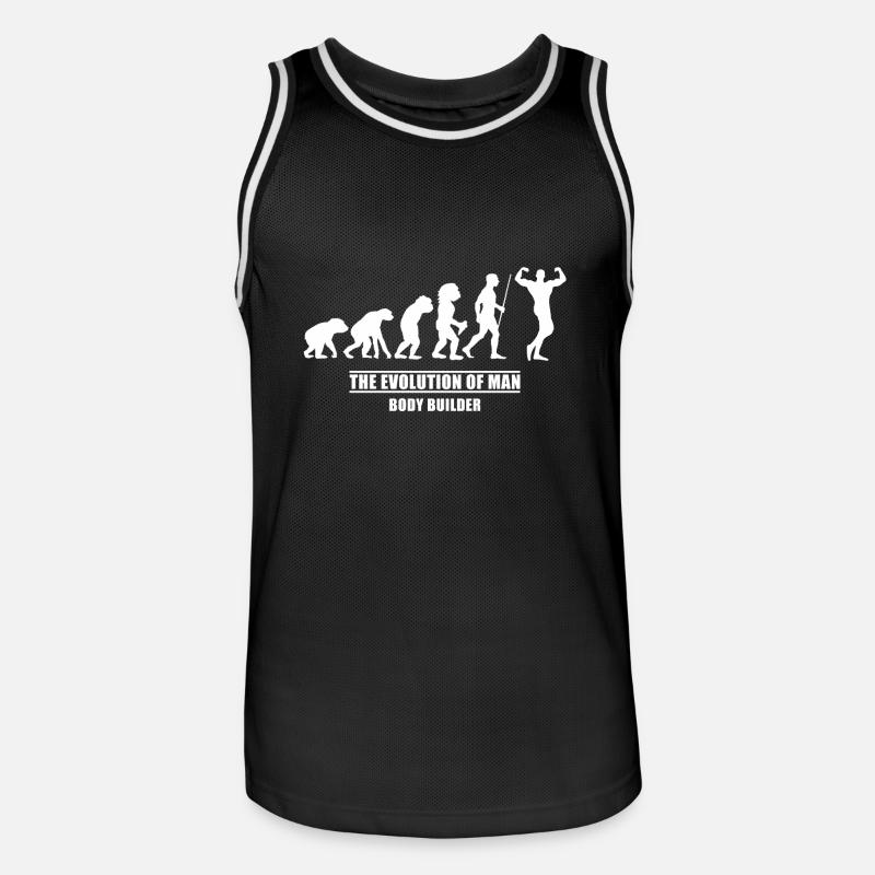 Evolution weight training - Men's Basketball Jersey - black/white