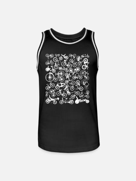 Fahrrad muster rad - Männer Basketball-Trikot - Schwarz/Weiß