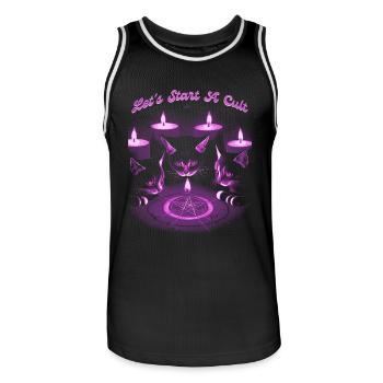Katzenkult Lustige Tiere - Männer Basketball-Trikot - Schwarz/Weiß - Vorne - AI Model Male 185 dark (185cm)