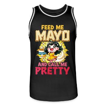 Mayonnaise - Männer Basketball-Trikot - Schwarz/Weiß - Vorne - AI Model Male 185 dark (185cm)