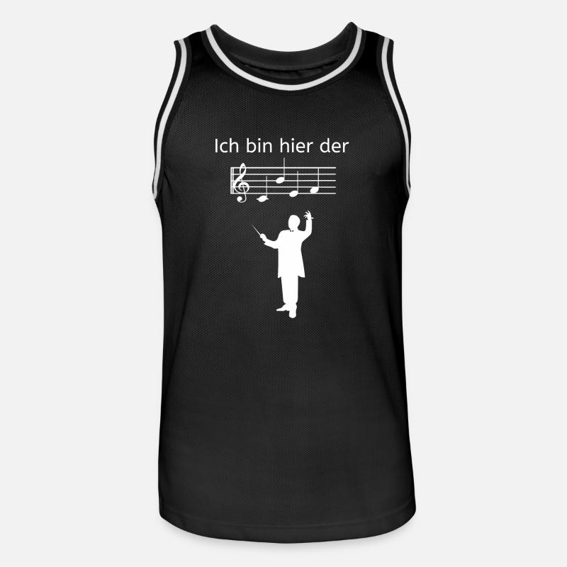 Ich bin hier der Chef - Männer Basketball-Trikot - Schwarz/Weiß