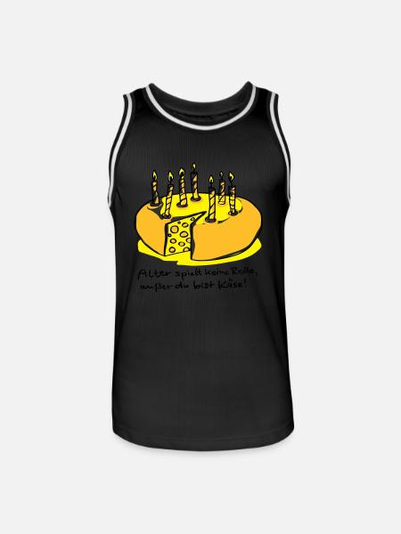 Alter und Käse - Männer Basketball-Trikot - Schwarz/Weiß