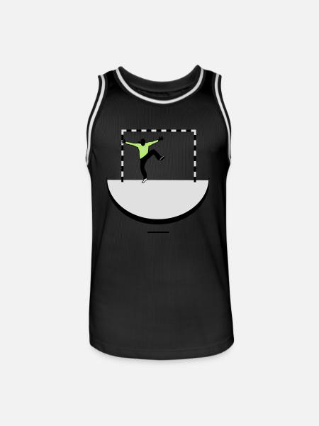 Torfrau - Männer Basketball-Trikot - Schwarz/Weiß