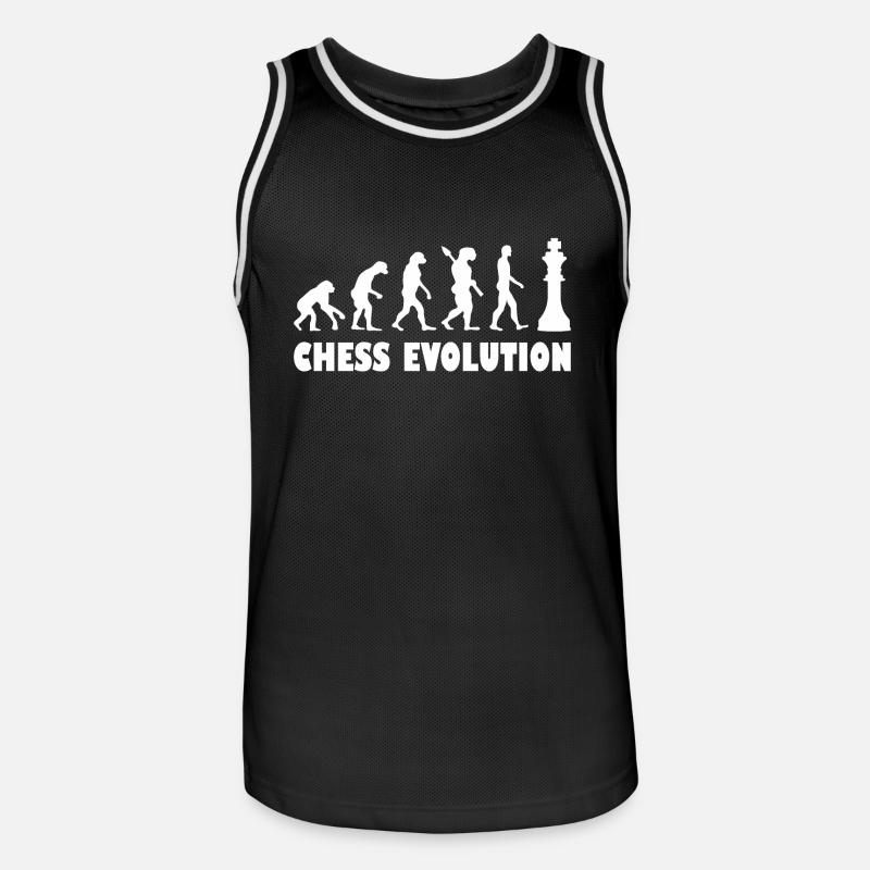 Chess Evolution - White - Men's Basketball Jersey - black/white