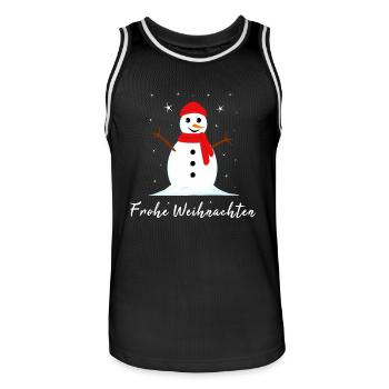 Frohe Weihnachten - Männer Basketball-Trikot - Schwarz/Weiß - Vorne - AI Model Male 185 dark (185cm)