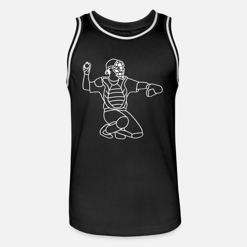 Baseball Pitcher Windup Set - Männer Basketball-Trikot - Schwarz/Weiß
