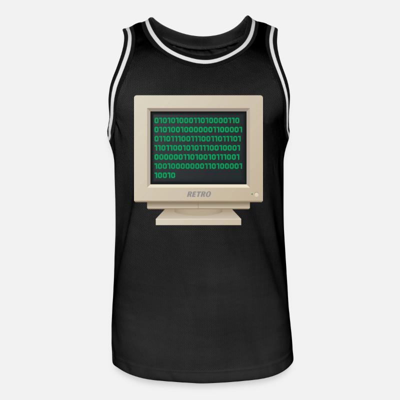 CRT - Binary Code - Men's Basketball Jersey - black/white