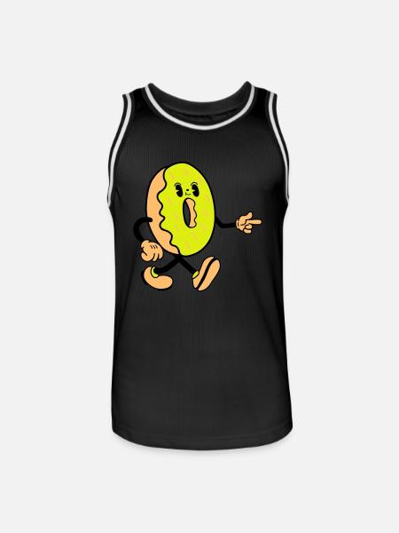 Donut Comic Funny - Men's Basketball Jersey - black/white
