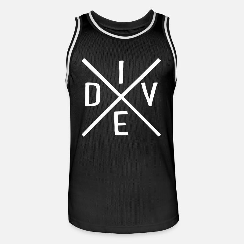 dive - Men's Basketball Jersey - black/white