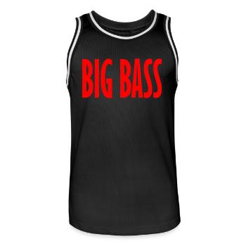 grande ligne de basse - Maillot de basket Homme - noir/blanc - Devant - AI Model Male 185 dark (185cm)