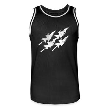 Airline Geschenk Flugzeug Pilot Flieger Jet - Männer Basketball-Trikot - Schwarz/Weiß - Vorne - AI Model Male 185 dark (185cm)