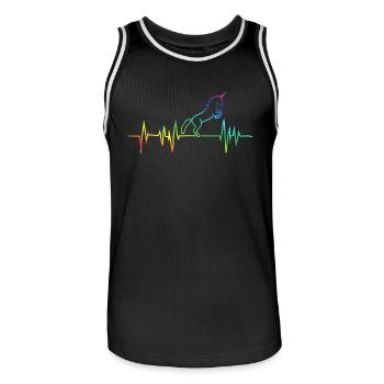 unicorn einhorn glitzer Geburtstag birth geschenk - Männer Basketball-Trikot - Schwarz/Weiß - Vorne - AI Model Male 185 dark (185cm)