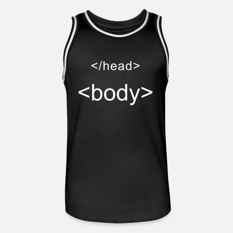 Programmer Shirt Programming - Men's Basketball Jersey - black/white