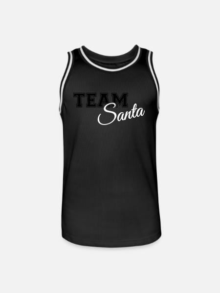 Team Santa - Männer Basketball-Trikot - Schwarz/Weiß