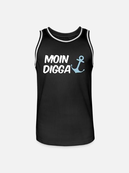 Moin Digga Hamburg - Men's Basketball Jersey - black/white