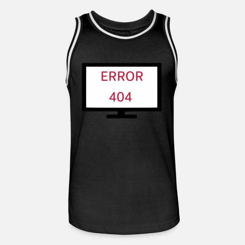 Computer Fehler 404 - Männer Basketball-Trikot - Schwarz/Weiß