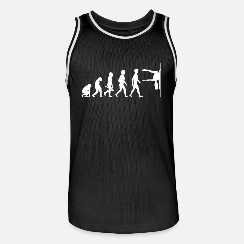 Evolution Poledance Pole Dancing Danse - Maillot de basket Homme - noir/blanc