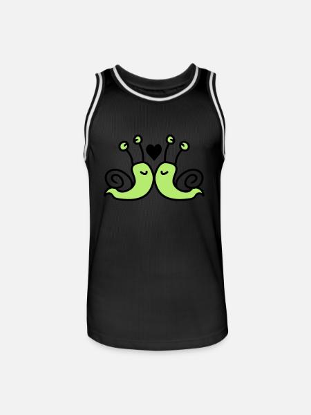 love snails - Men's Basketball Jersey - black/white