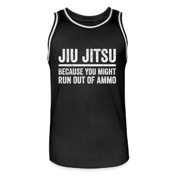 JIU JITSU SHIRT BJJ Martial Arts Gift Vintage - Men's Basketball Jersey - black/white - Front - AI Model Male 185 dark (185cm)