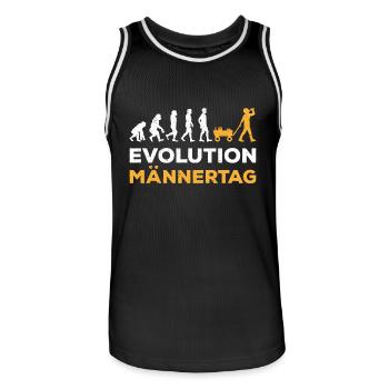EVOLUTION Männertag lustiges Vatertag Geschenk - Männer Basketball-Trikot - Schwarz/Weiß - Vorne - AI Model Male 185 dark (185cm)