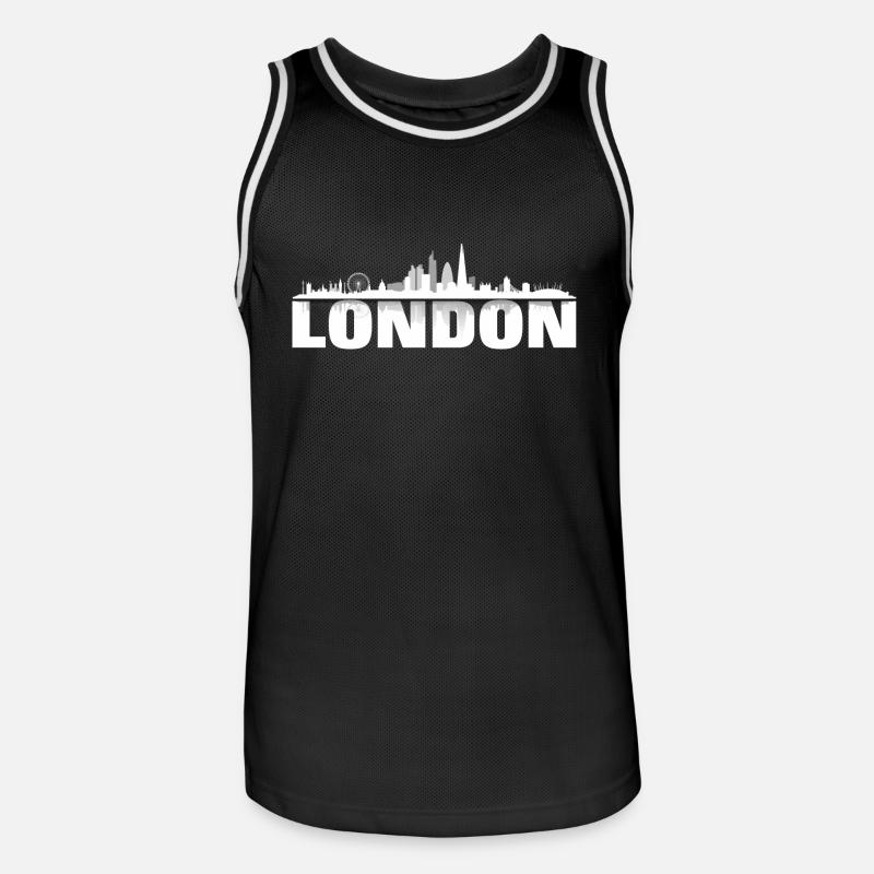 london02light - Männer Basketball-Trikot - Schwarz/Weiß