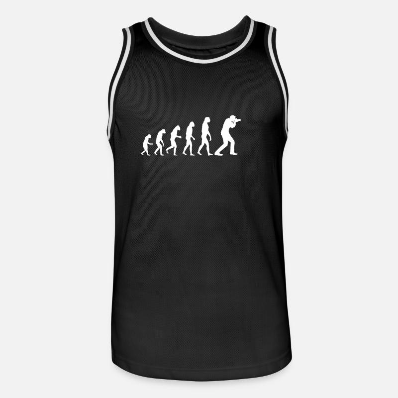 Photographe évolution - Maillot de basket Homme - noir/blanc