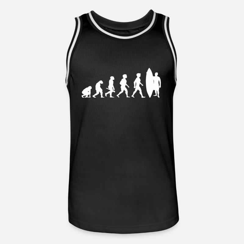 Evolution Surf Surfers surf surf - Maillot de basket Homme - noir/blanc